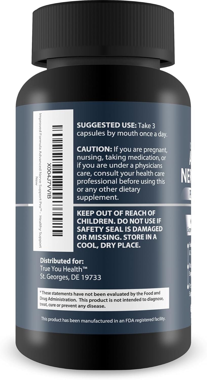 Advanced Nerve Support Supplement for Neuropathy and Nerve Damage Repair - True You Health's Best Formula for Nerve Support