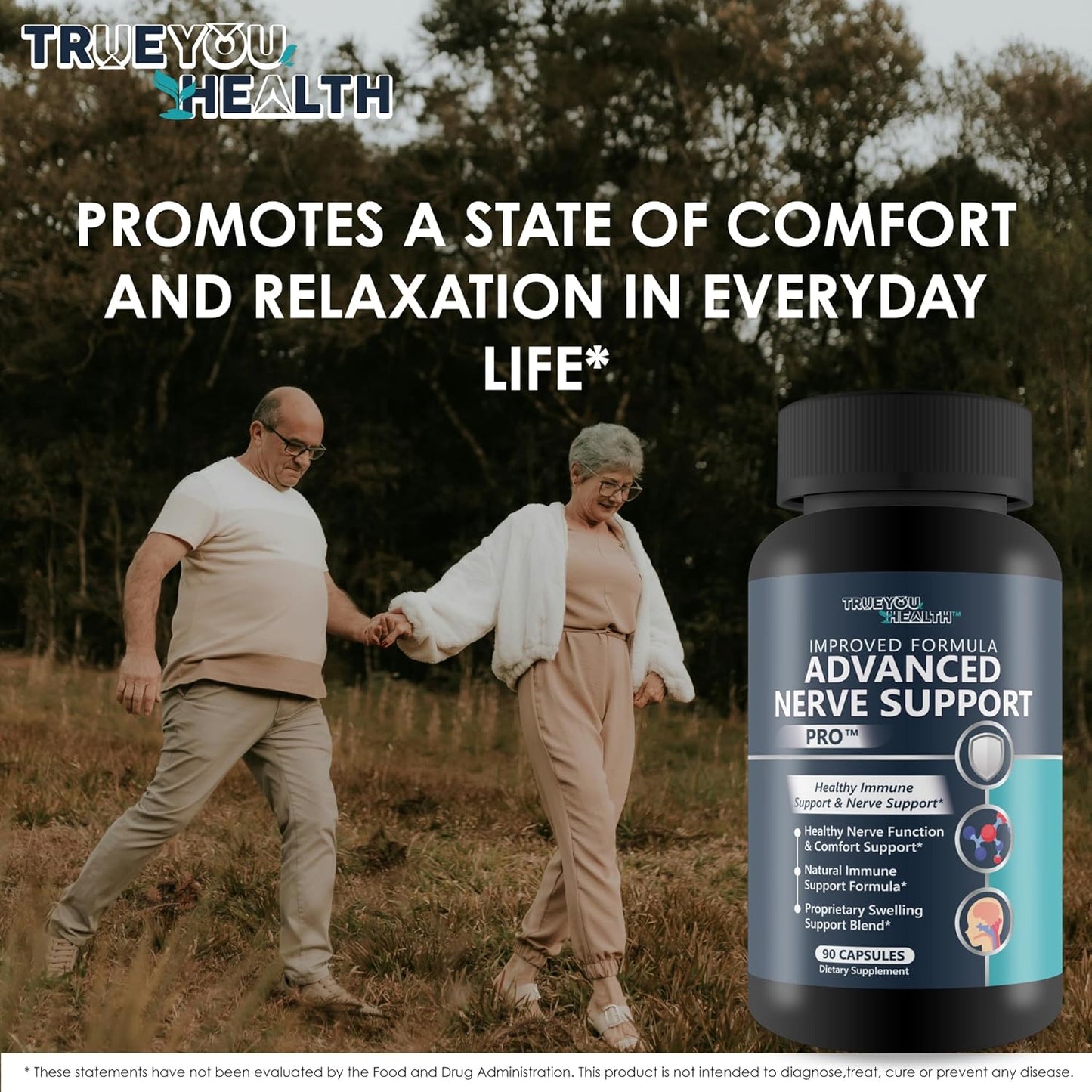 Advanced Nerve Support Supplement for Neuropathy and Nerve Damage Repair - True You Health's Best Formula for Nerve Support