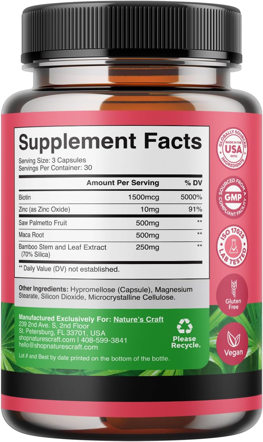 Advanced PMS Support Supplement and DHT Blocker Bundle for Women - Boost Energy, Mood, and Hair Growth with Natures Craft Products