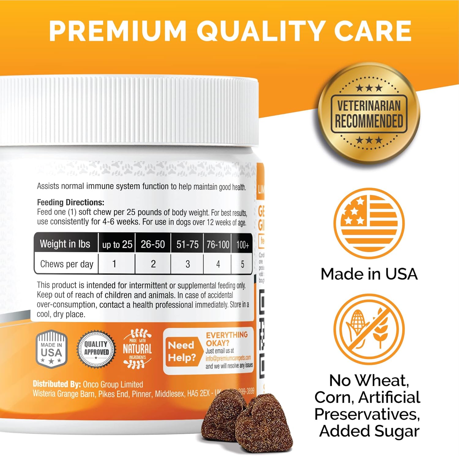 Advanced Probiotics for Dogs - Premium Care for Yeast, Itchy Skin, Ears - Supports Gut Flora, Bowel Health, Digestion - 120 Chews
