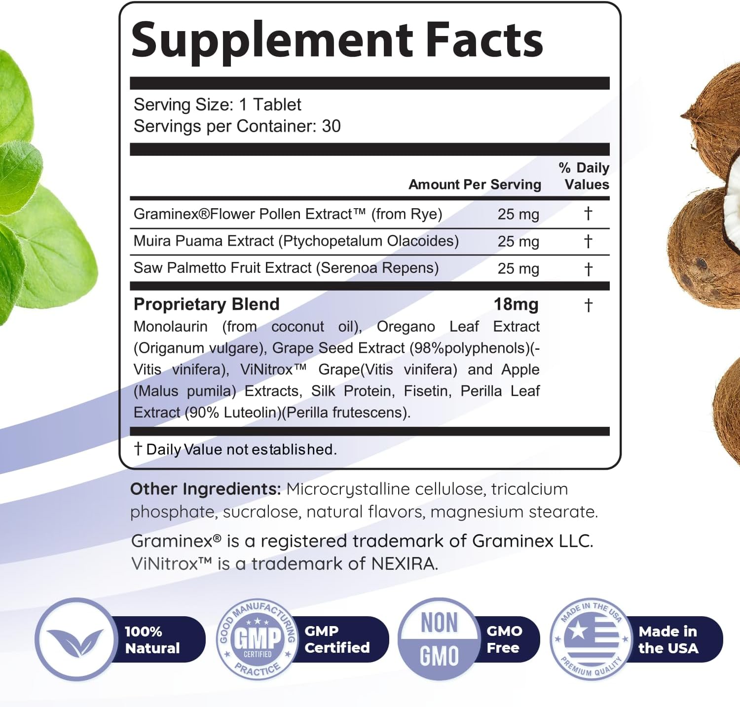 Advanced Saw Palmetto Prostate Health Supplements for Men - Natural Prostate Support for Frequent Urination - 30 Tablets, 3 Month Supply