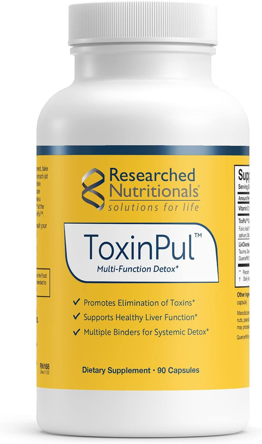 Advanced ToxinPul Binder & Detox Cleanse Support Supplement - Humic Acid, Fulvic Acid, Cilantro, Dandelion Root & Chlorella - 90 Capsules