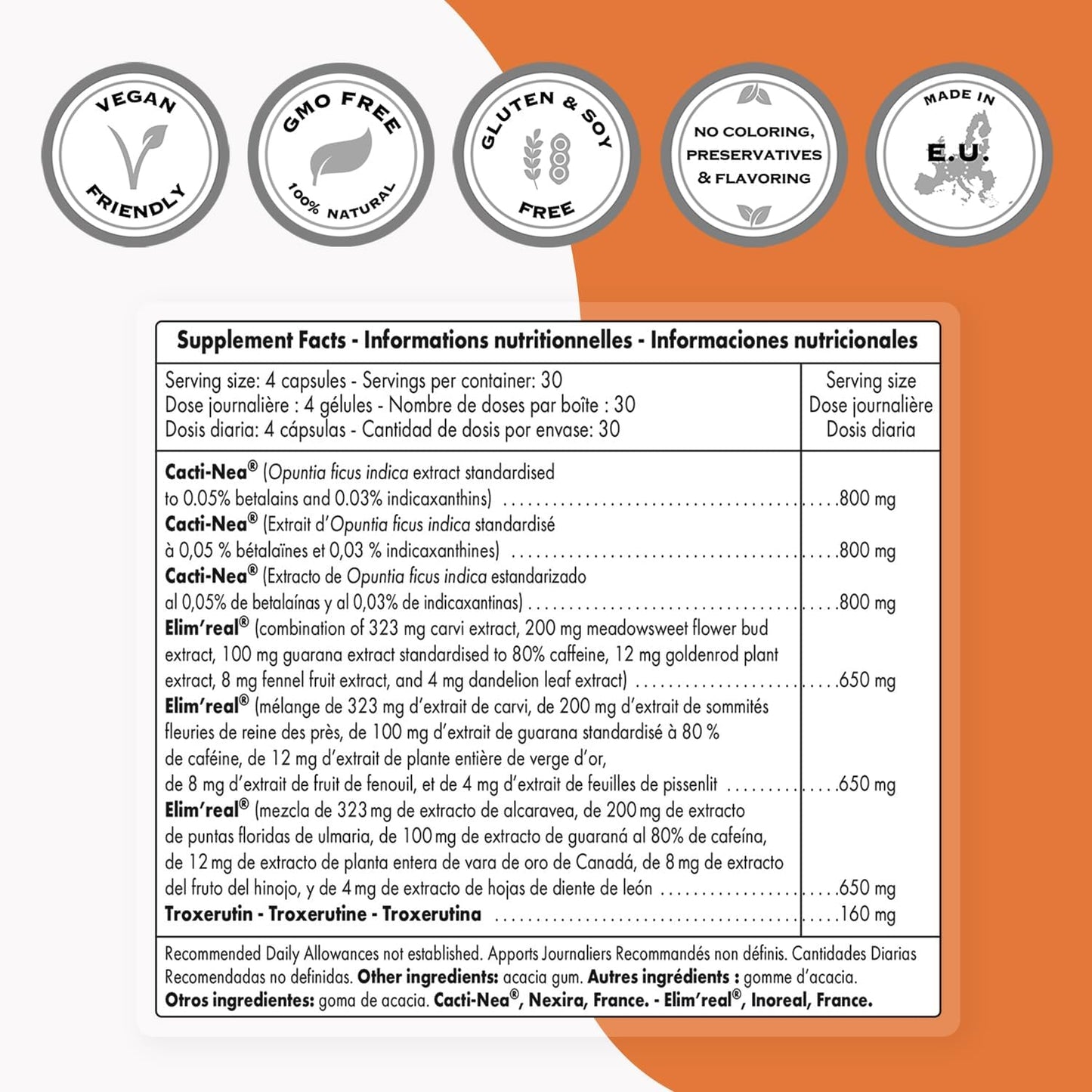 Advanced Water Retention Formula with Dandelion and Guarana - Natural Lymphatic Drainage Support - 120 Capsules