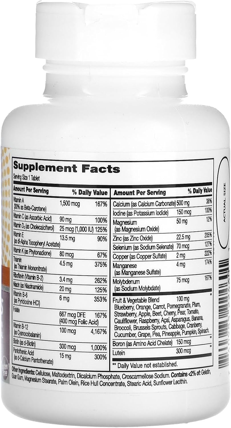 Advanced Women's 50+ Multivitamin with Minerals for Overall Wellbeing, 65 Count