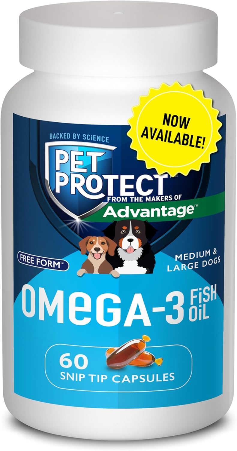 Advantage Omega 3 Pet Protect Supplement for Medium/Large Dogs - 60 Capsules
