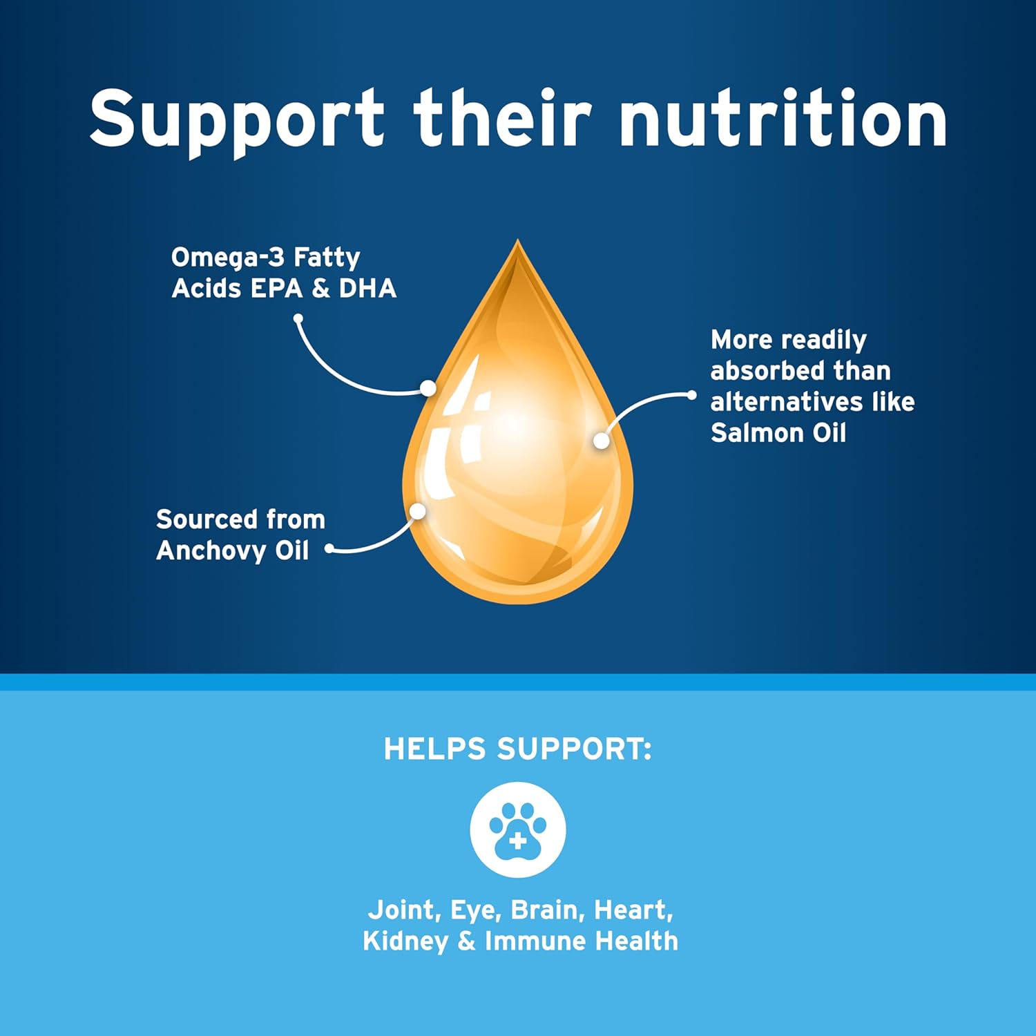 Advantage Omega 3 Supplement 4-oz for Small Dogs & Cats with Pet Protection