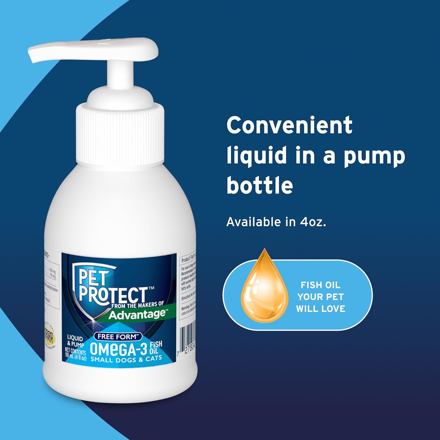 Advantage Omega 3 Supplement 4-oz for Small Dogs & Cats with Pet Protection