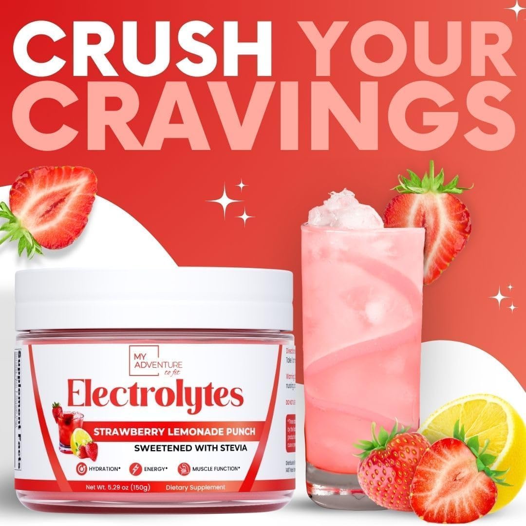 Adventure to Fit Electrolytes Powder Bundle - Zero Sugar, Watermelon Candy & Strawberry Lemonade Flavors