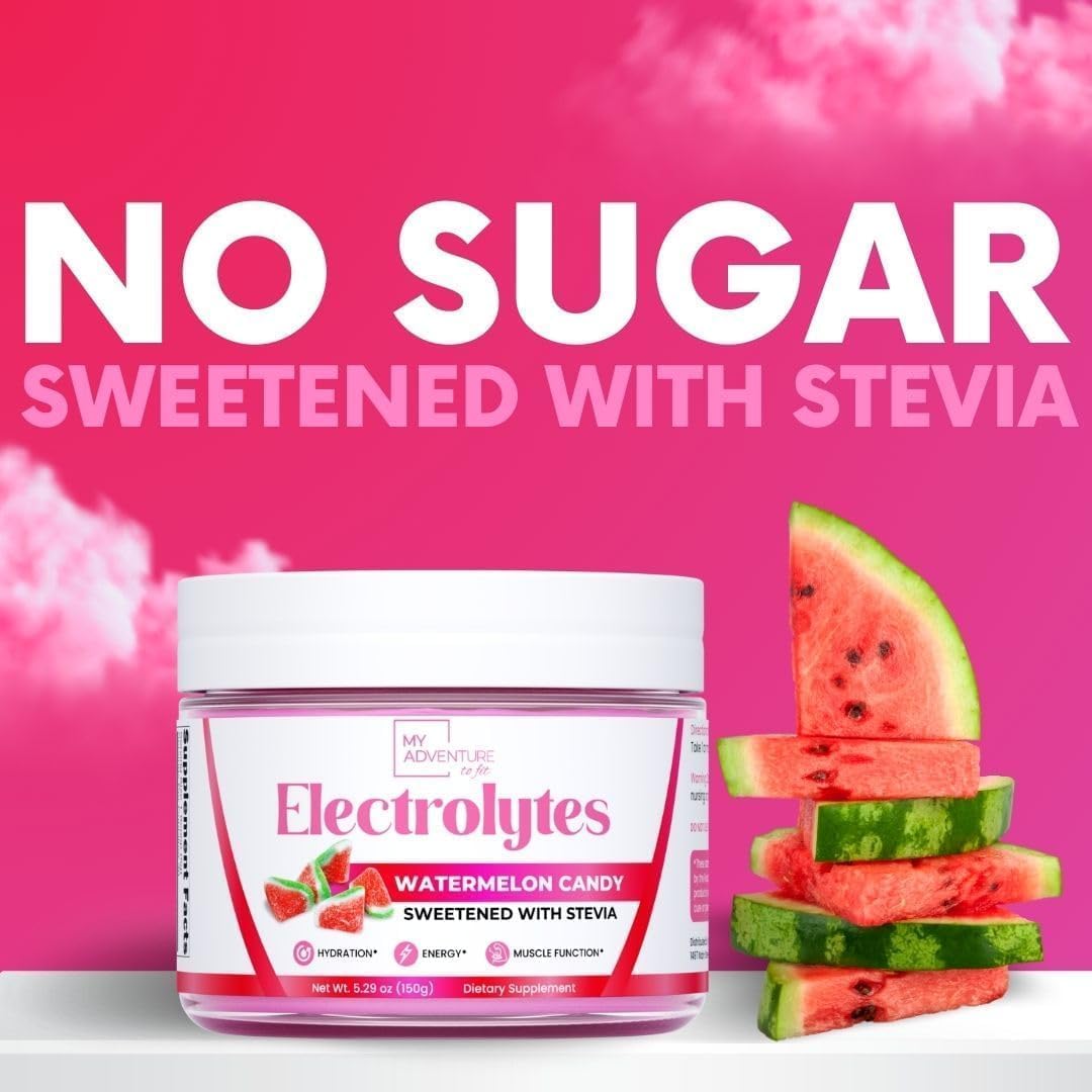 Adventure to Fit Electrolytes Powder Bundle - Zero Sugar, Watermelon Candy & Strawberry Lemonade Flavors