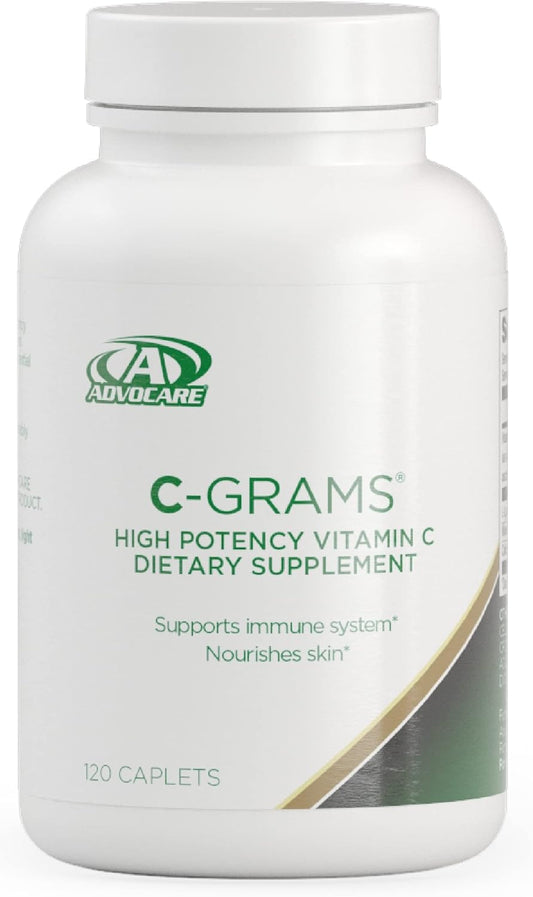 AdvoCare C-Grams: Premium Dietary Supplement for Skin, Immune System, and Heart Health - Vitamin C and Magnesium - 120 Caplets