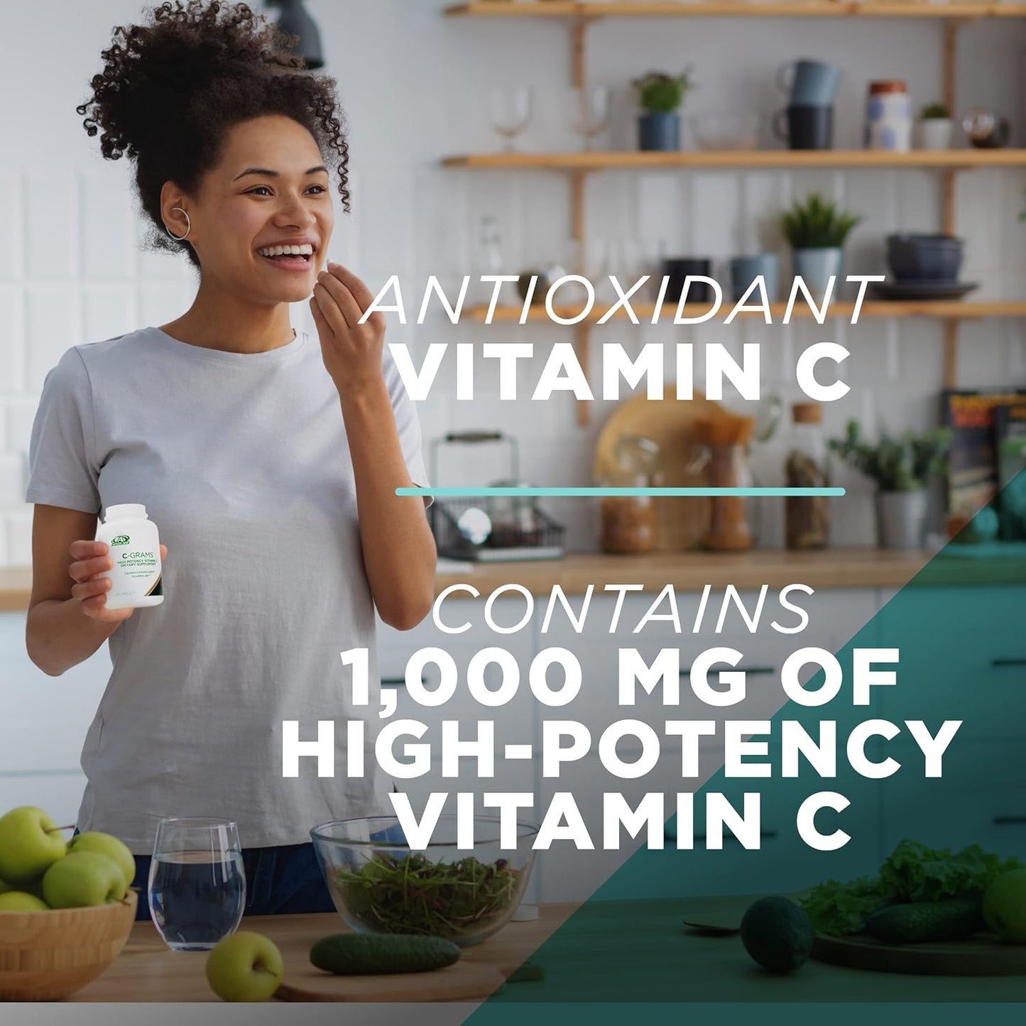 AdvoCare C-Grams: Premium Dietary Supplement for Skin, Immune System, and Heart Health - Vitamin C and Magnesium - 120 Caplets