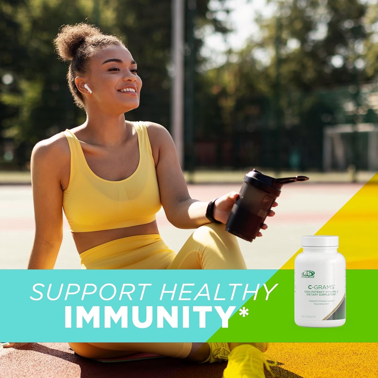 AdvoCare C-Grams: Premium Dietary Supplement for Skin, Immune System, and Heart Health - Vitamin C and Magnesium - 120 Caplets