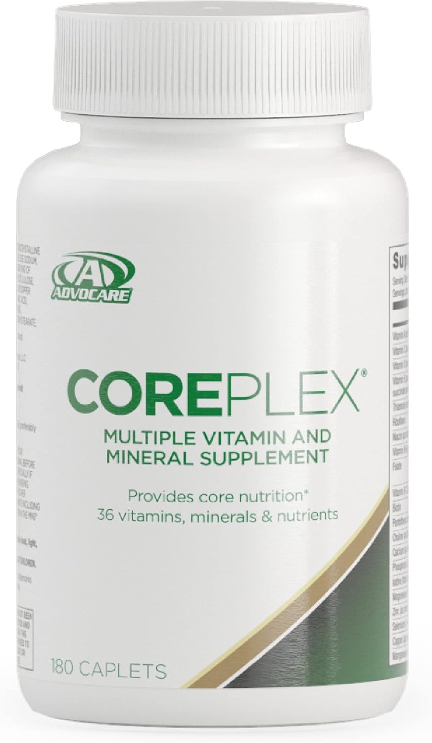 AdvoCare CorePlex Caplets - Daily Multivitamin with Vitamins A, C, E, Magnesium, Zinc & Calcium - 180 Count