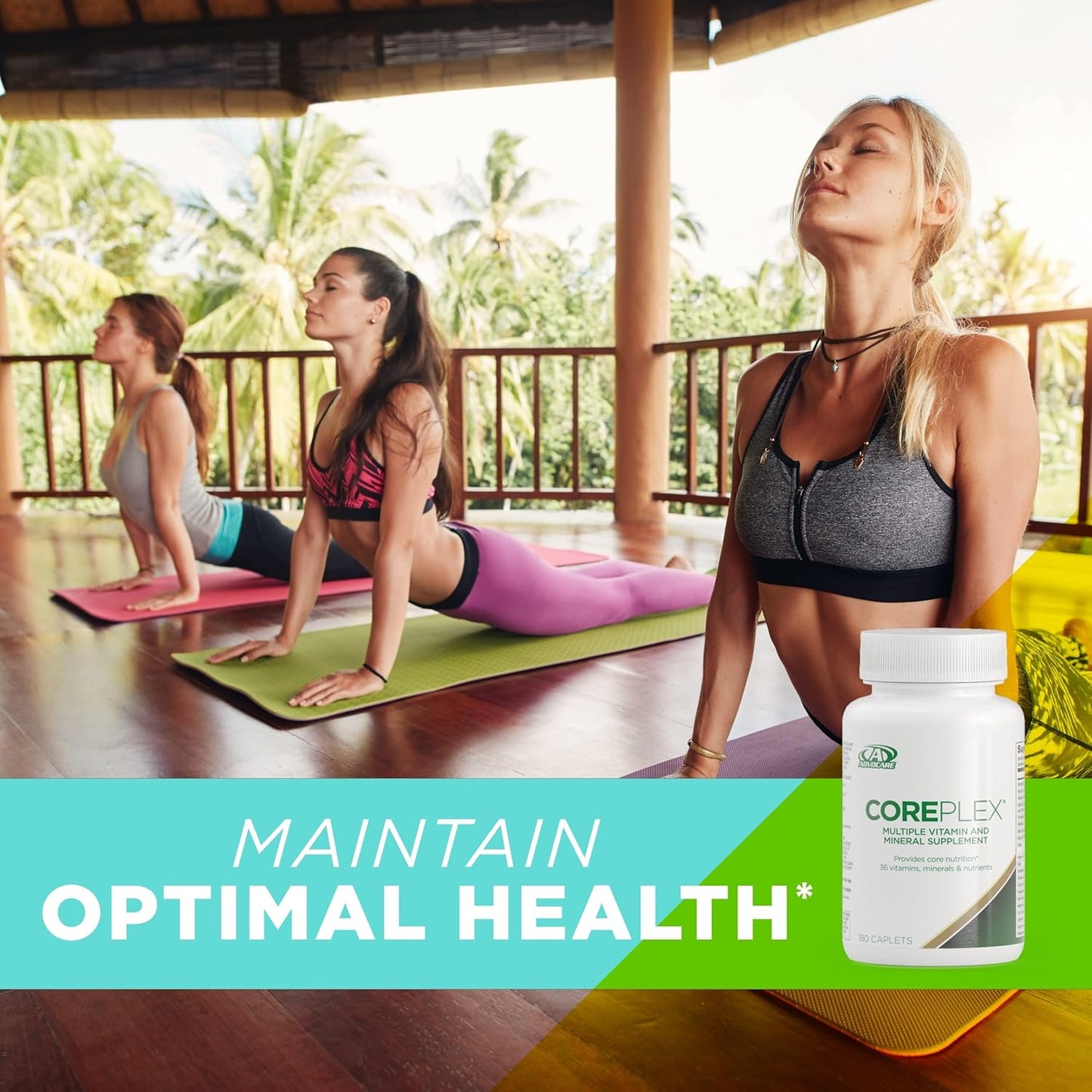 AdvoCare CorePlex Caplets - Daily Multivitamin with Vitamins A, C, E, Magnesium, Zinc & Calcium - 180 Count