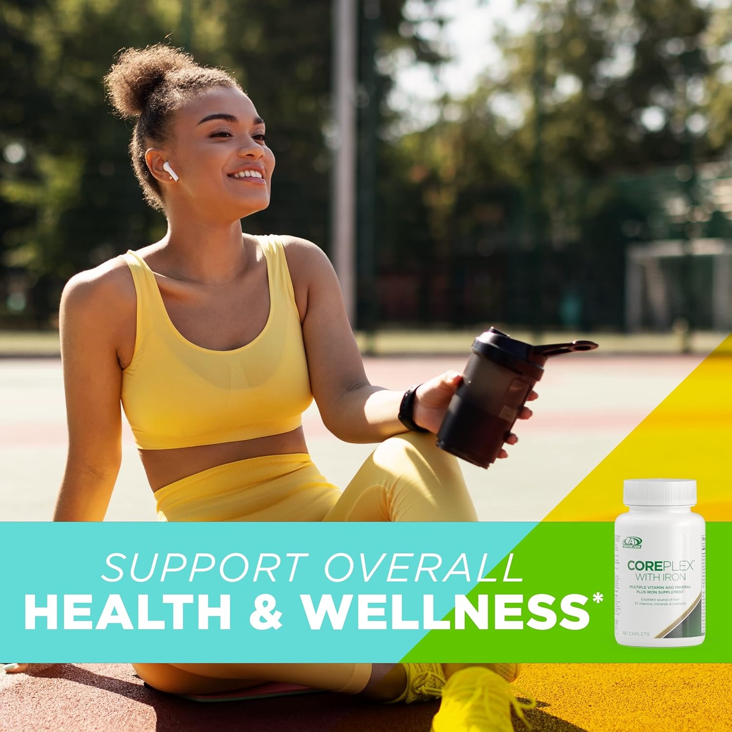 AdvoCare CorePlex with Iron - 180 Caplets - Multivitamin with Essential Vitamins A, B, C, E, Iron, Folic Acid & Magnesium