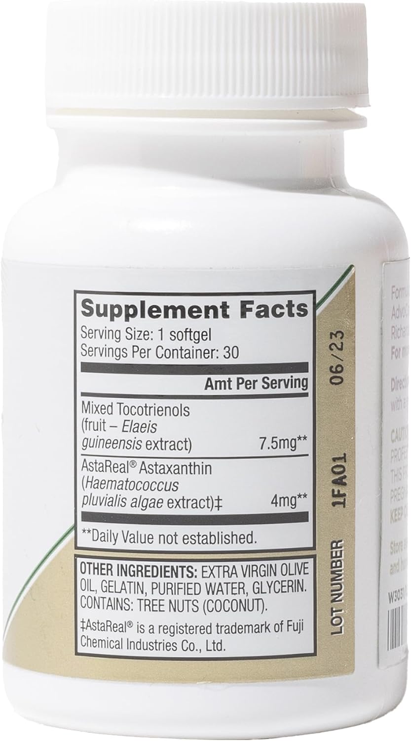 AdvoCare Glow Skin Supplement - Skin Care Softgels with Astaxanthin, Carotenoids, Tocotrienols & Vitamin E - Supports Healthy Skin, Hair & Nails