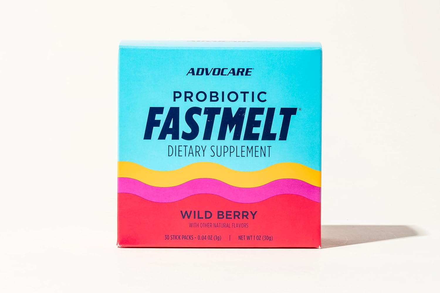 AdvoCare Probiotic Fastmelt - Premium Gut, Immune System & Heart Health Support Supplement - Wild Berry, 30 Stick Packs