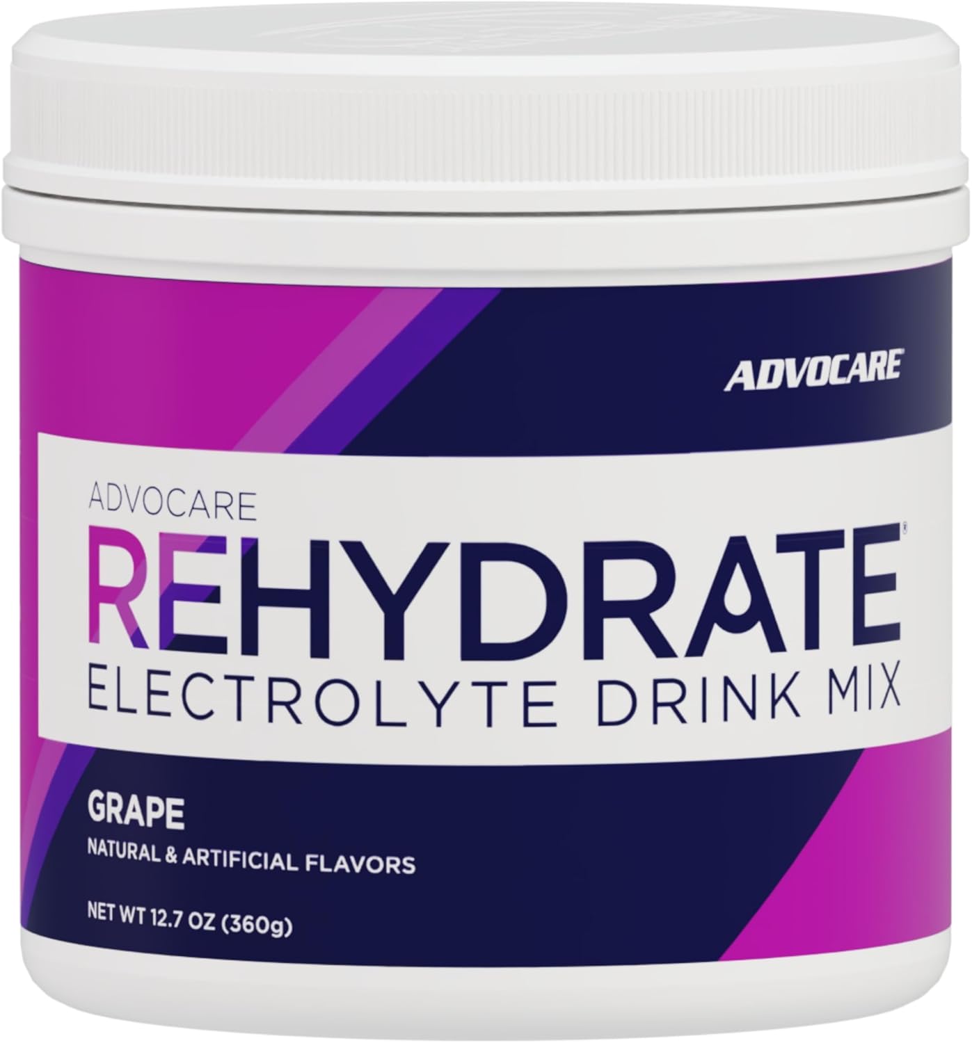 AdvoCare Rehydrate Electrolyte Drink Mix - Grape Flavor, 12.7 oz - Enhance Hydration and Recovery with Sodium and Potassium