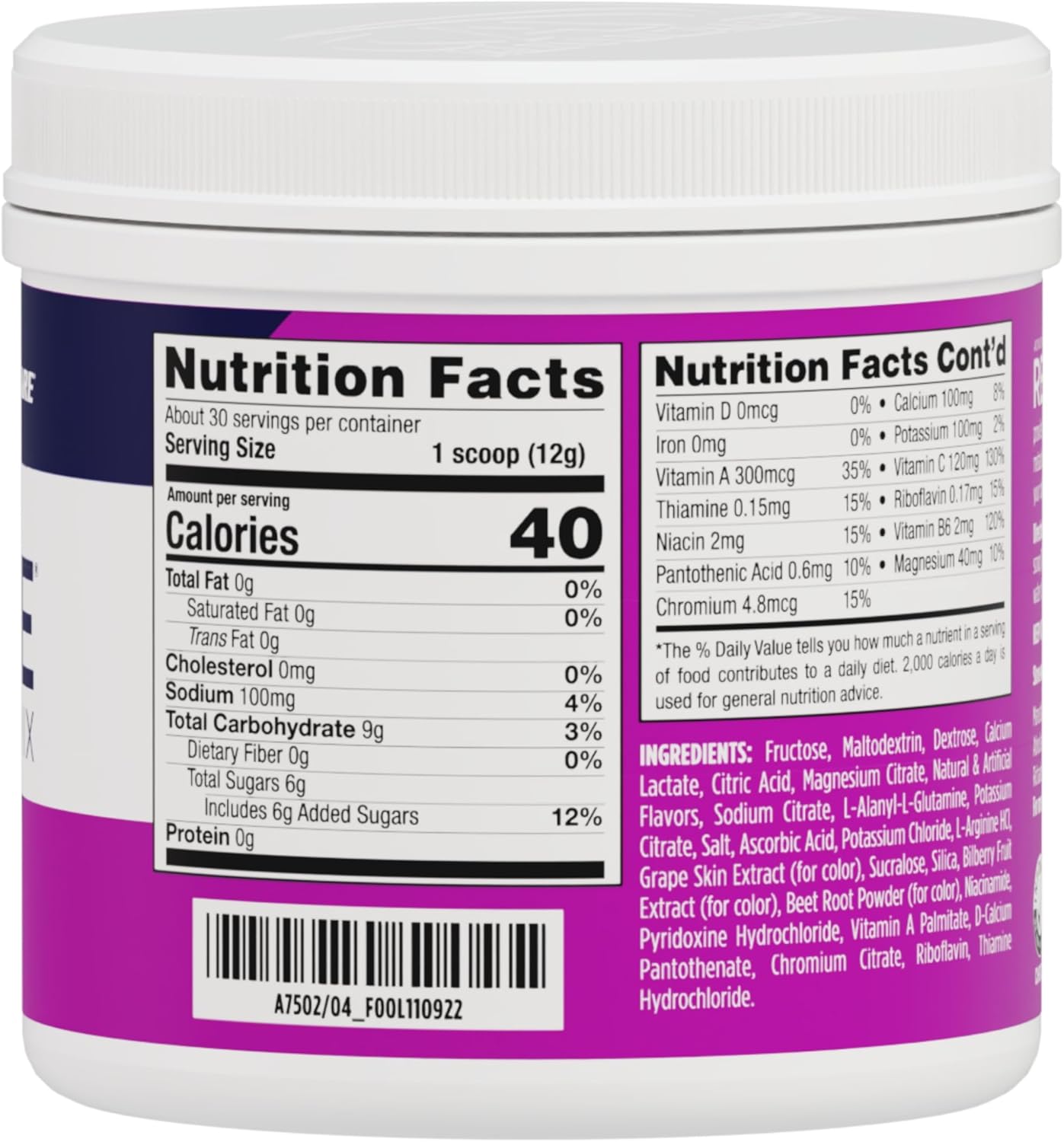 AdvoCare Rehydrate Electrolyte Drink Mix - Grape Flavor, 12.7 oz - Enhance Hydration and Recovery with Sodium and Potassium