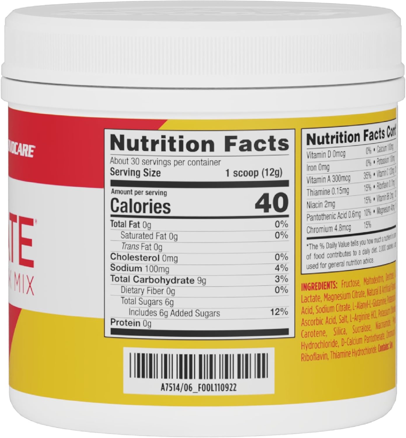 AdvoCare Rehydrate Electrolyte Drink Mix - Mango Pineapple Flavor for Hydration and Recovery - 12.7 oz