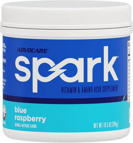 AdvoCare Spark Blue Raspberry Focus & Energy Drink Mix with Vitamins & Amino Acids - 10.5 oz
