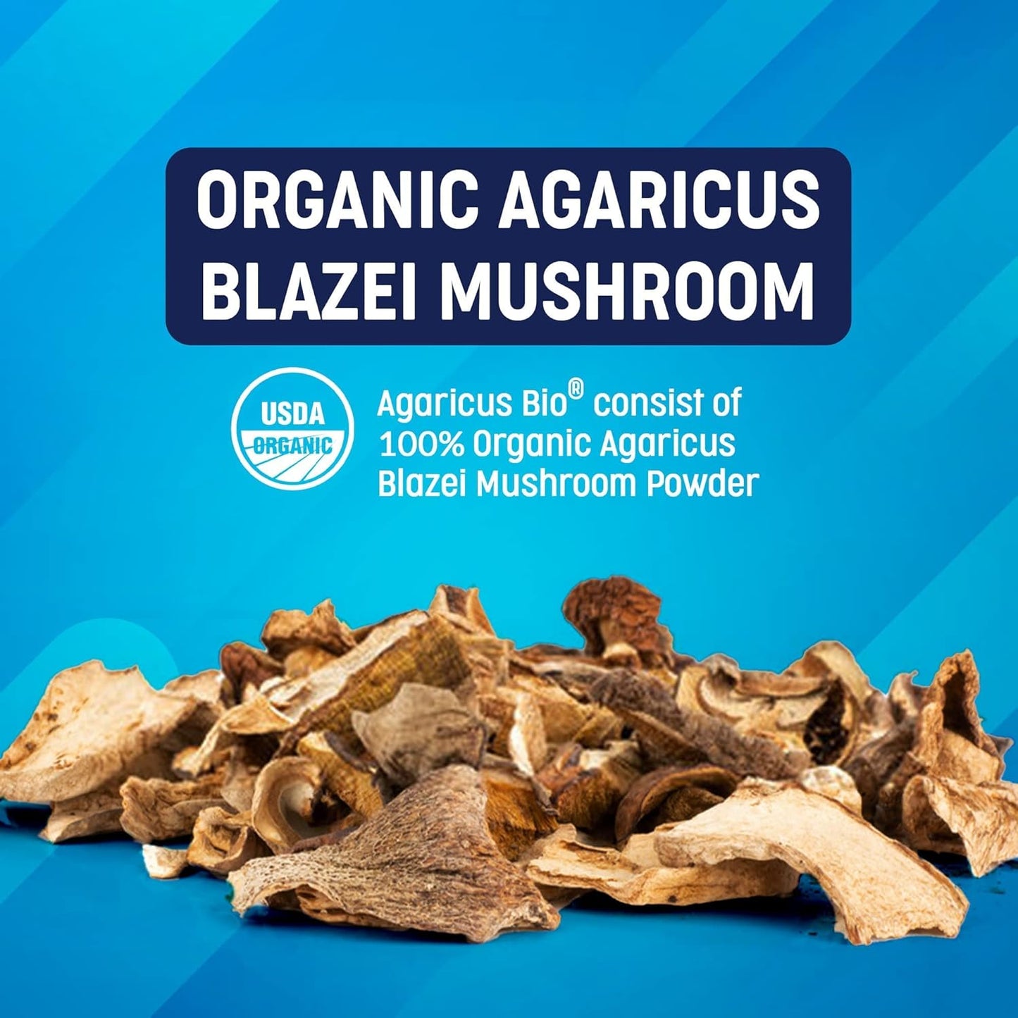 Agaricus Bio Superfood Supplement for Dogs and Cats - Boost Immune Defense & Energy, Antioxidant Mushroom Powder - 60 caps