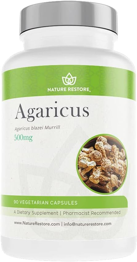 Agaricus Blazei Murill Extract Mushroom Supplement - 90 Capsules, 40% Polysaccharides for Immune Support