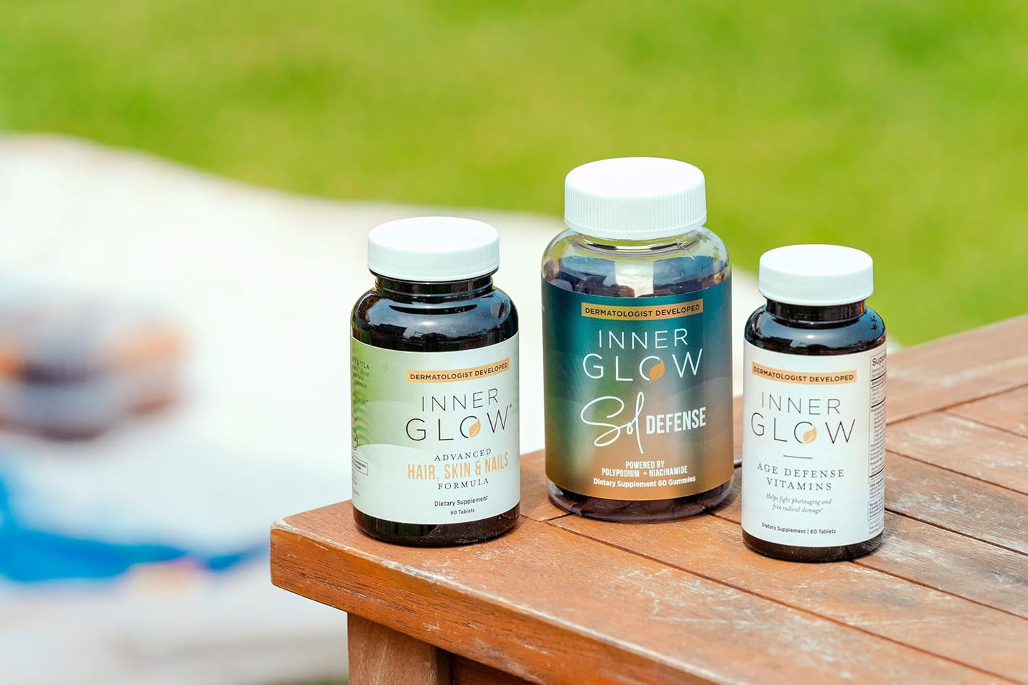 Age Defense Vitamins for Inner Glow - Developed by Dermatologists and Plastic Surgeons to Combat Melasma and Photoaging with Polypodium Leucotomos and Pycnogenol