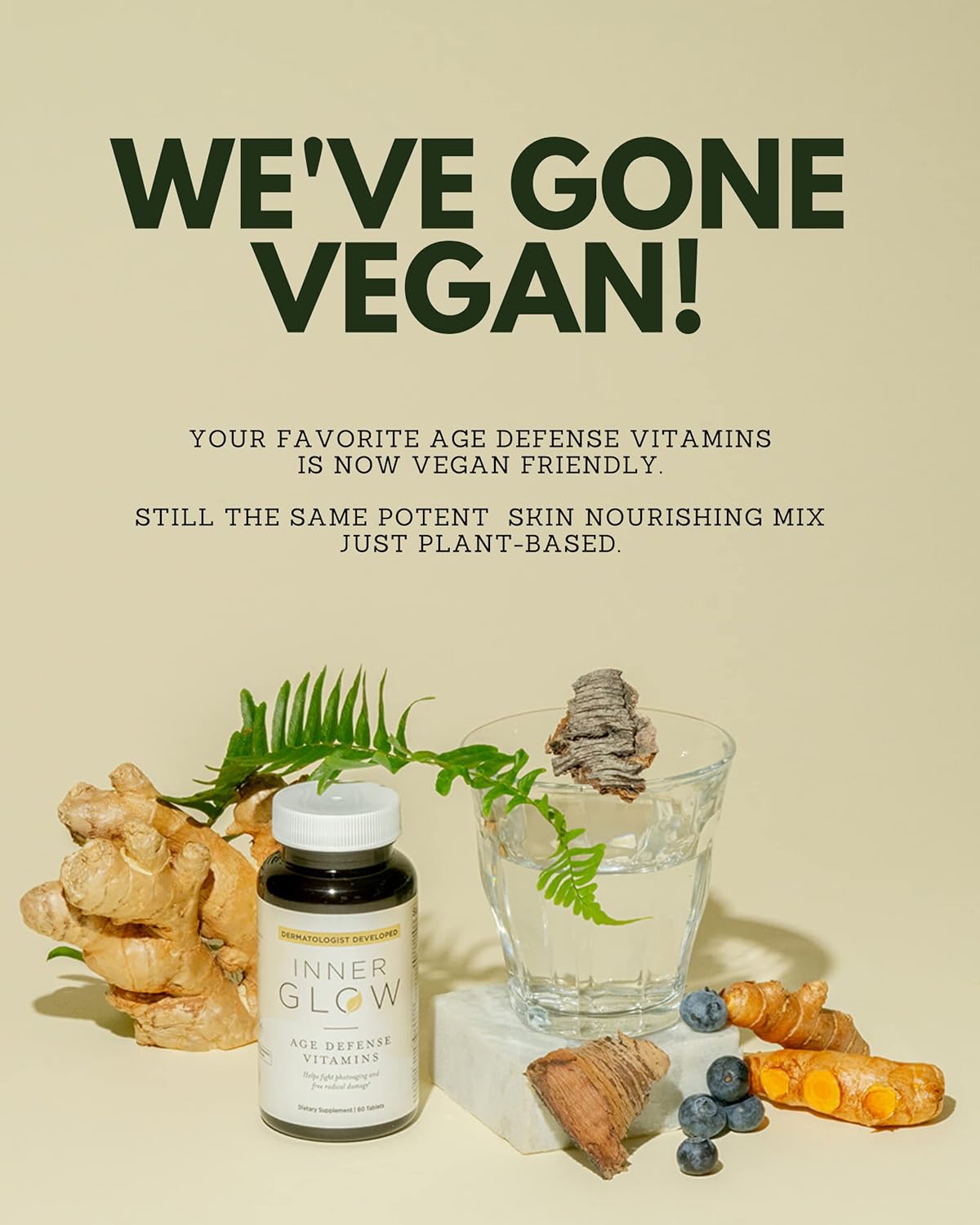 Age Defense Vitamins for Inner Glow - Developed by Dermatologists and Plastic Surgeons to Combat Melasma and Photoaging with Polypodium Leucotomos and Pycnogenol