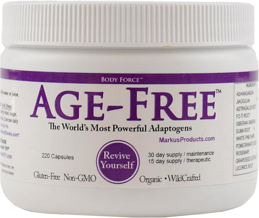 Age-Free Antioxidant & Adaptogen Capsules with Tocotrienols, B Complex, Ellagitannin, Ashwagandha - Boost Body Force