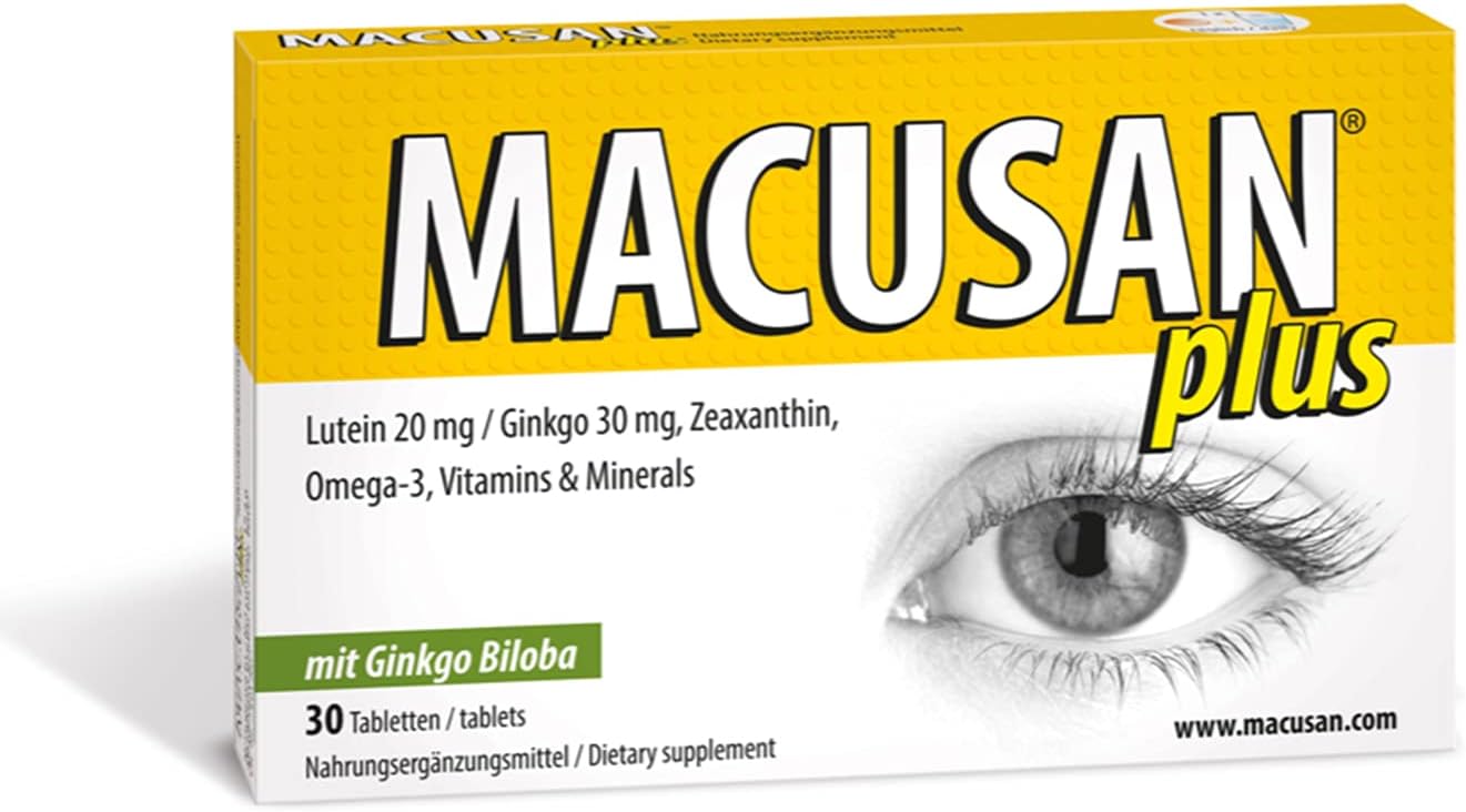 Age-Related Eye Health Supplement with Lutein, Zeaxanthin & Ginkgo Biloba for Dry Eye Relief and Improved Eyesight, Ideal for AMD Support
