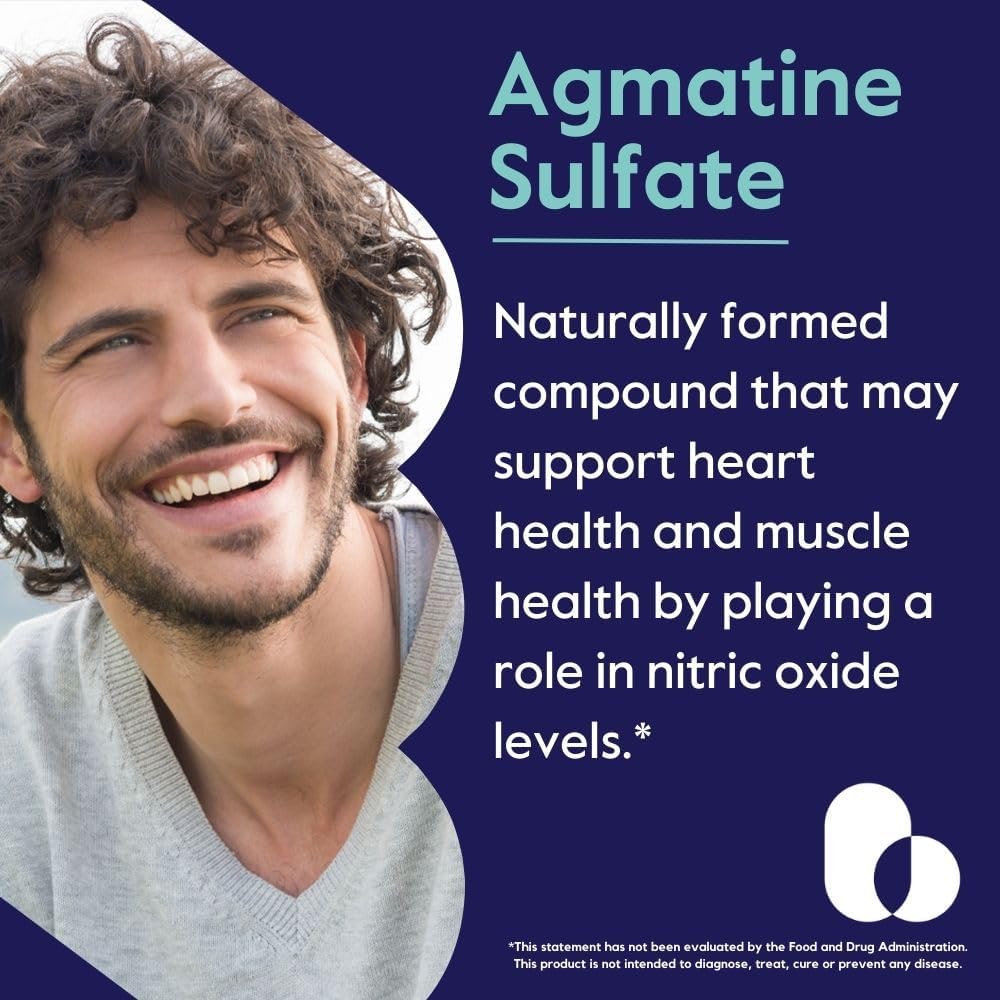 Agmatine Sulfate 500mg Capsules - 240 Vegetarian, Vegan, Non GMO, Gluten Free - High Quality Formula by BESTVITE