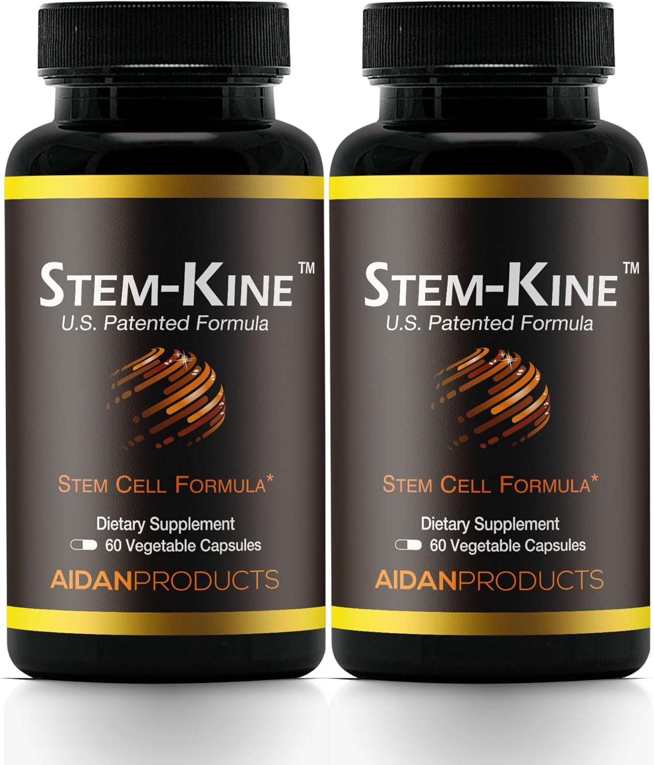 Aidan Products Stem-Kine Stem Cell Supplements - Increase Circulating Stem Cells, Healing & Anti-Aging - 2 Pack of 60 Capsules
