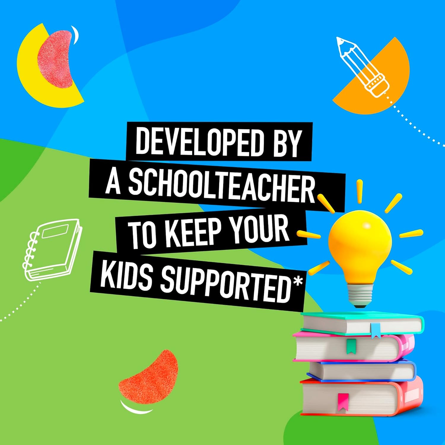 Airborne Kids Vitamin C & Zinc Gummies for Immune Support - 21 Assorted Fruit Flavor Gummies, 500mg Vit C, Antioxidants