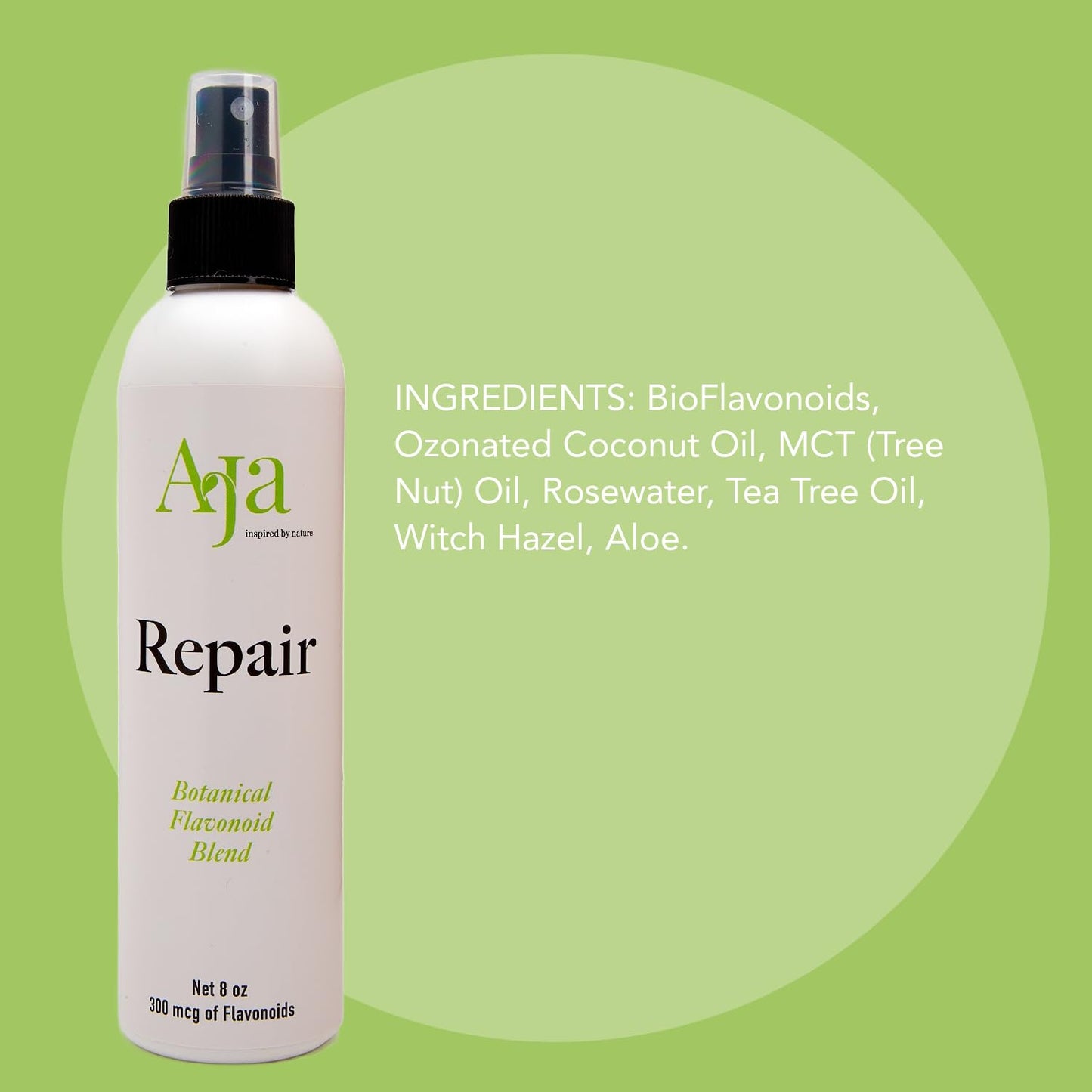 AJA REPAIR Mist - Organic Skin Soothing Spray with BioFlavins for Irritations (8 oz)