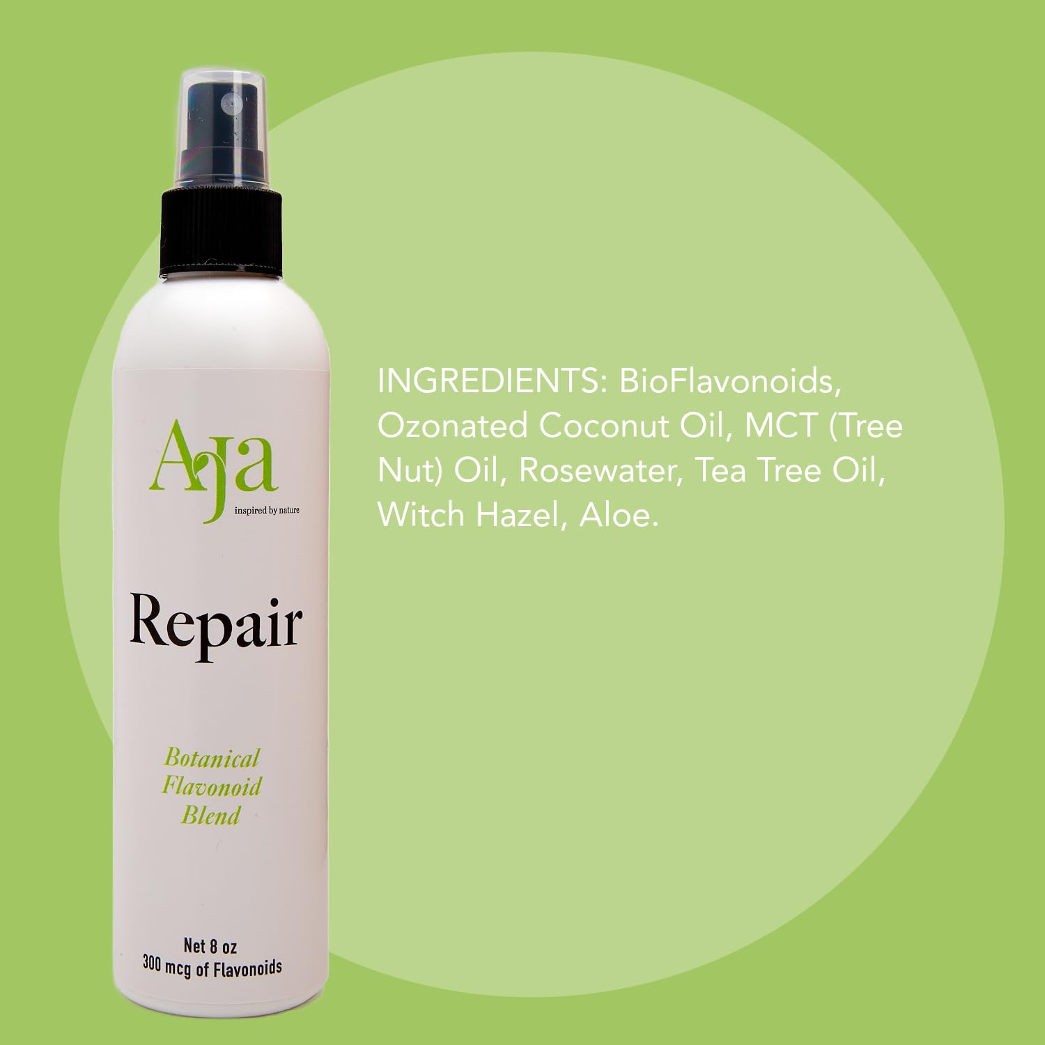 AJA REPAIR Mist - Organic Skin Soothing Spray with BioFlavins for Irritations (8 oz)
