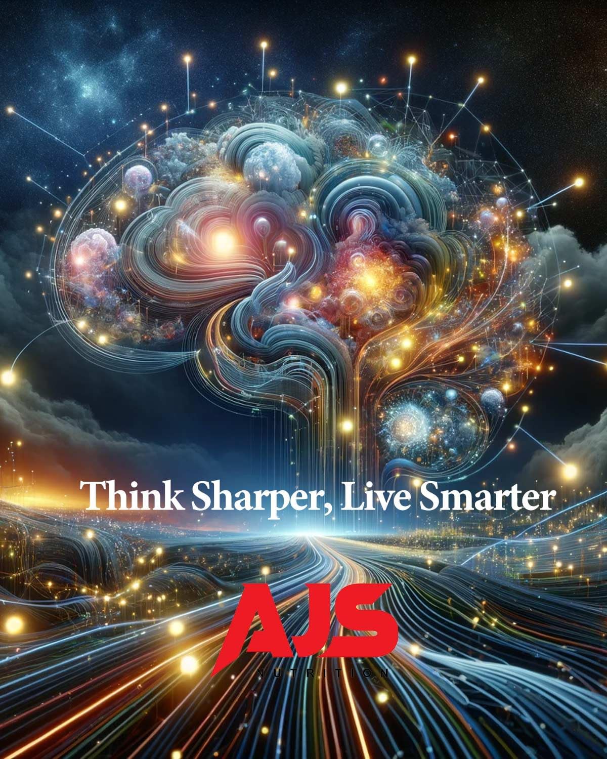 AJS Alpha GPC Nootropic Brain Supplement with Phosphatidylserine and Herbal Extracts 90 CT