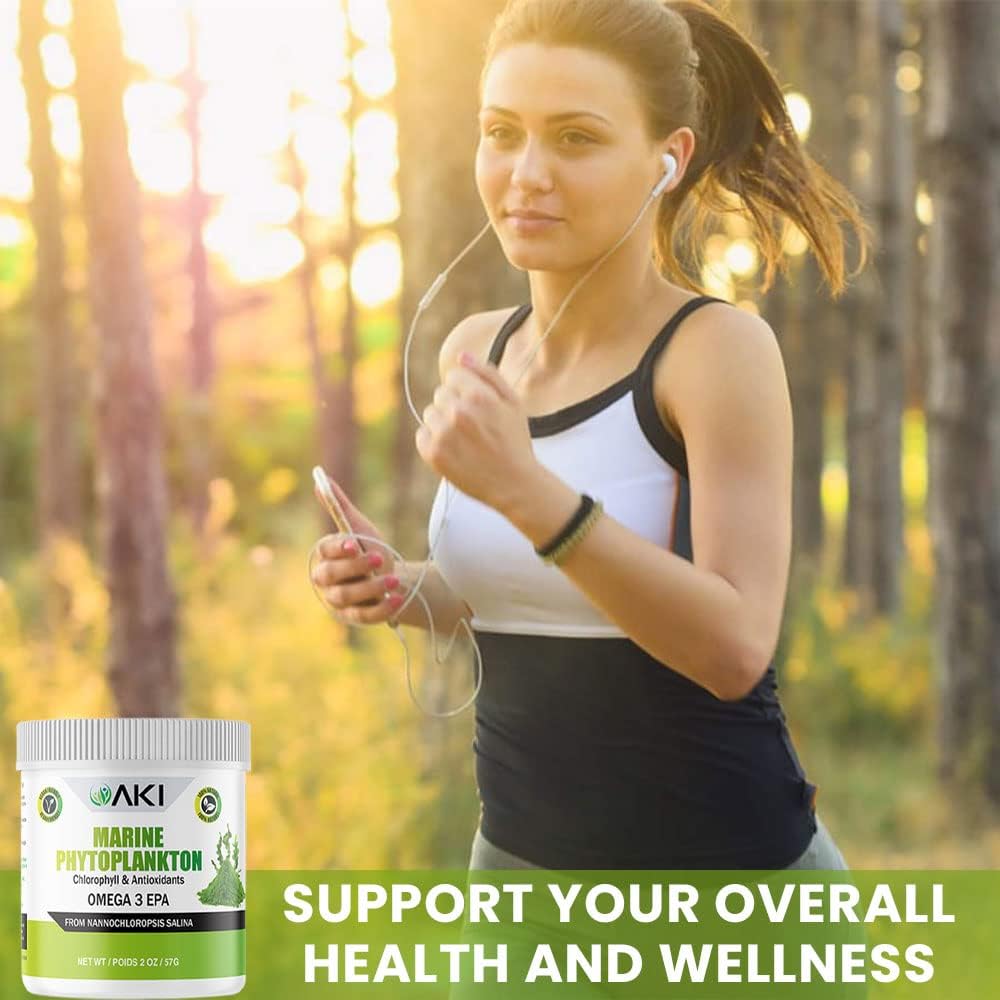 AKI Organic Superfood Blend & Marine Phytoplankton Powder for Veggie Smoothies - Plant-Based Proteins to Boost Greens and Vitamins | Vegan & GMO-Free