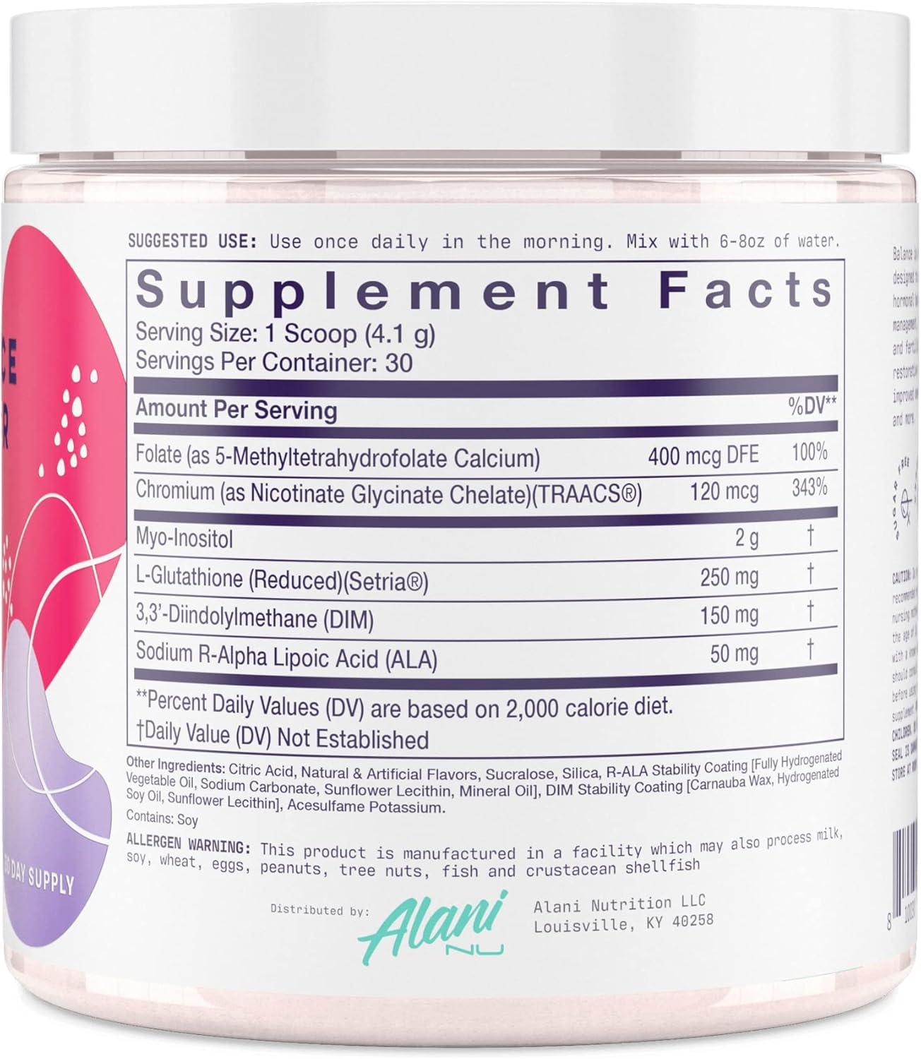 Alani Nu Balance Powder Hawaiian Shaved ICE for Women - Hormonal Support, Weight Management, Clear Complexion - Gluten Free, Vegan, Sugar Free - 30 Servings