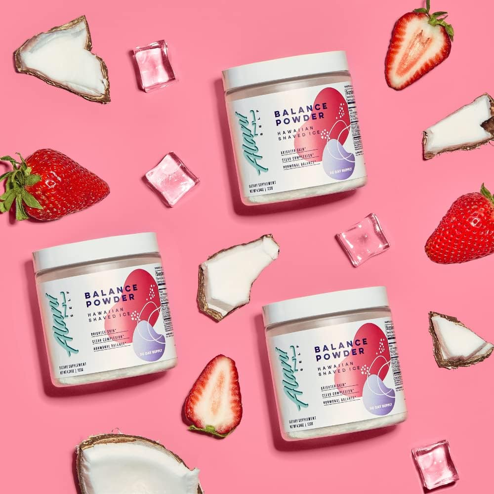 Alani Nu Balance Powder Hawaiian Shaved ICE for Women - Hormonal Support, Weight Management, Clear Complexion - Gluten Free, Vegan, Sugar Free - 30 Servings