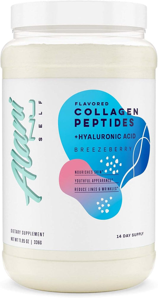 Alani Nu Breezberry Collagen Peptides Powder for Women | 18g Protein | Supports Bone, Skin, and Nail Health | 80mg Hyaluronic Acid | Gluten & Sugar Free | 14 Servings