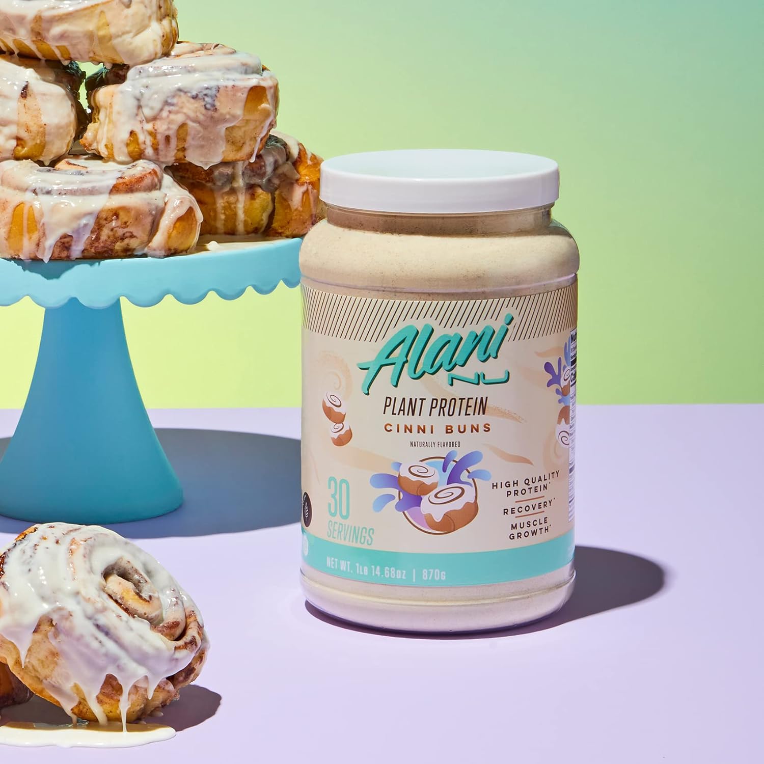 Alani Nu CINNIBUNS Plant-Based Protein Powder - 18g Vegan Protein, Meal Replacement, Dairy-Free, Low Carb, 30 Servings