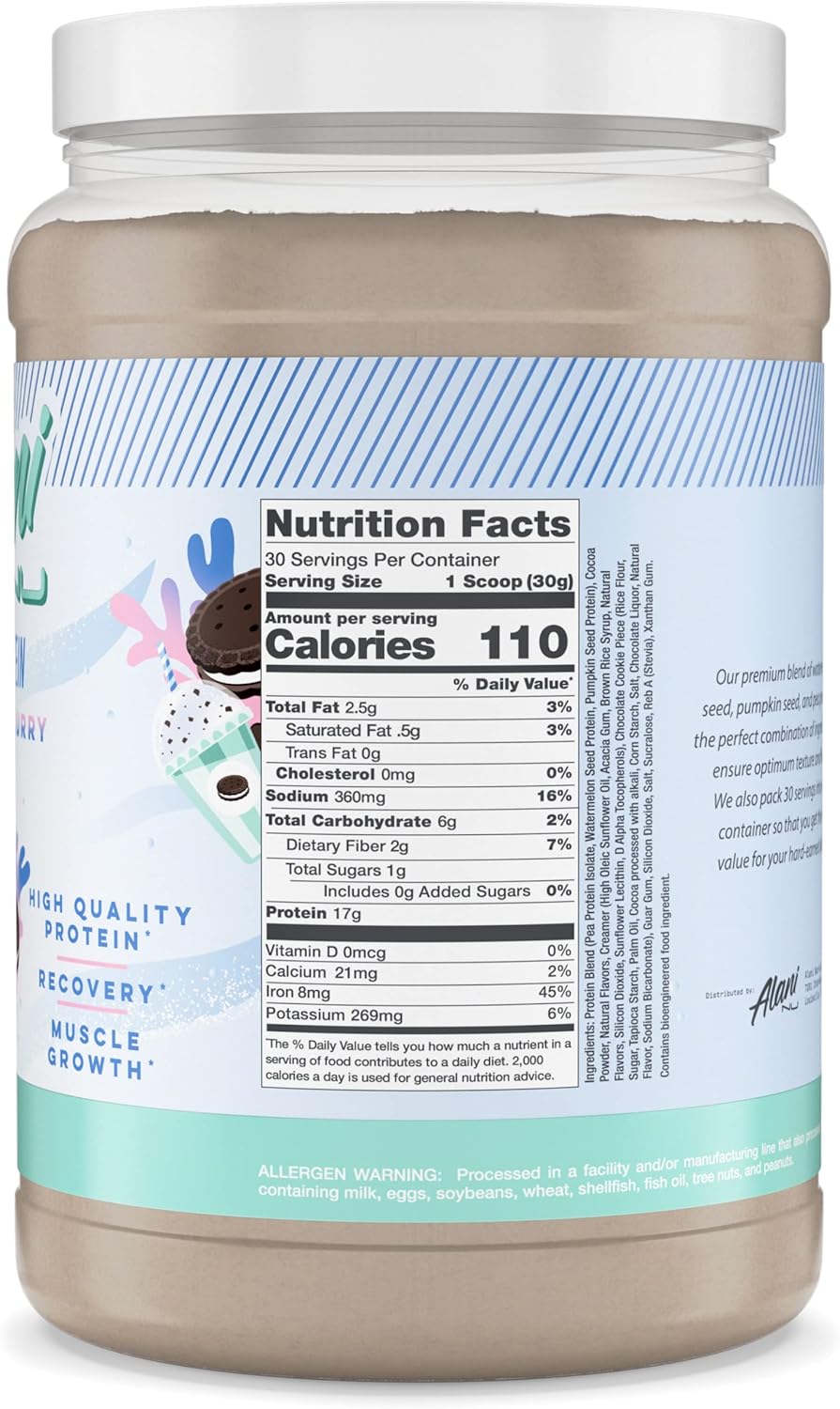 Alani Nu Frosted Flurry Plant-Based Protein Powder - 17g Vegan Protein, Meal Replacement, Dairy-Free Pea Protein Blend - 30 Servings