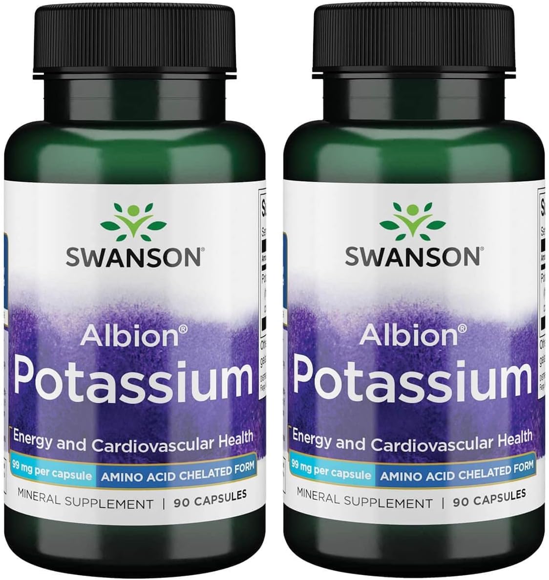 Albion Complexed Potassium Capsules - 99mg - Pack of 180 Capsules