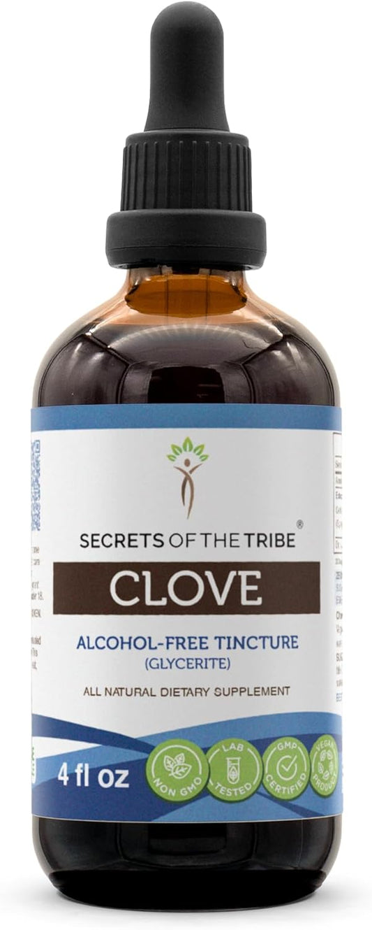 Alcohol-Free Clove Tincture Liquid Extract - 4 FL OZ - Secrets of the Tribe