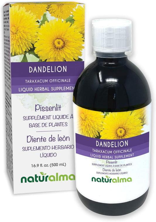 Alcohol-Free Dandelion Root and Herb Tincture - 16.9 fl oz Liquid Extract Drops - Herbal Supplement - Vegan Friendly