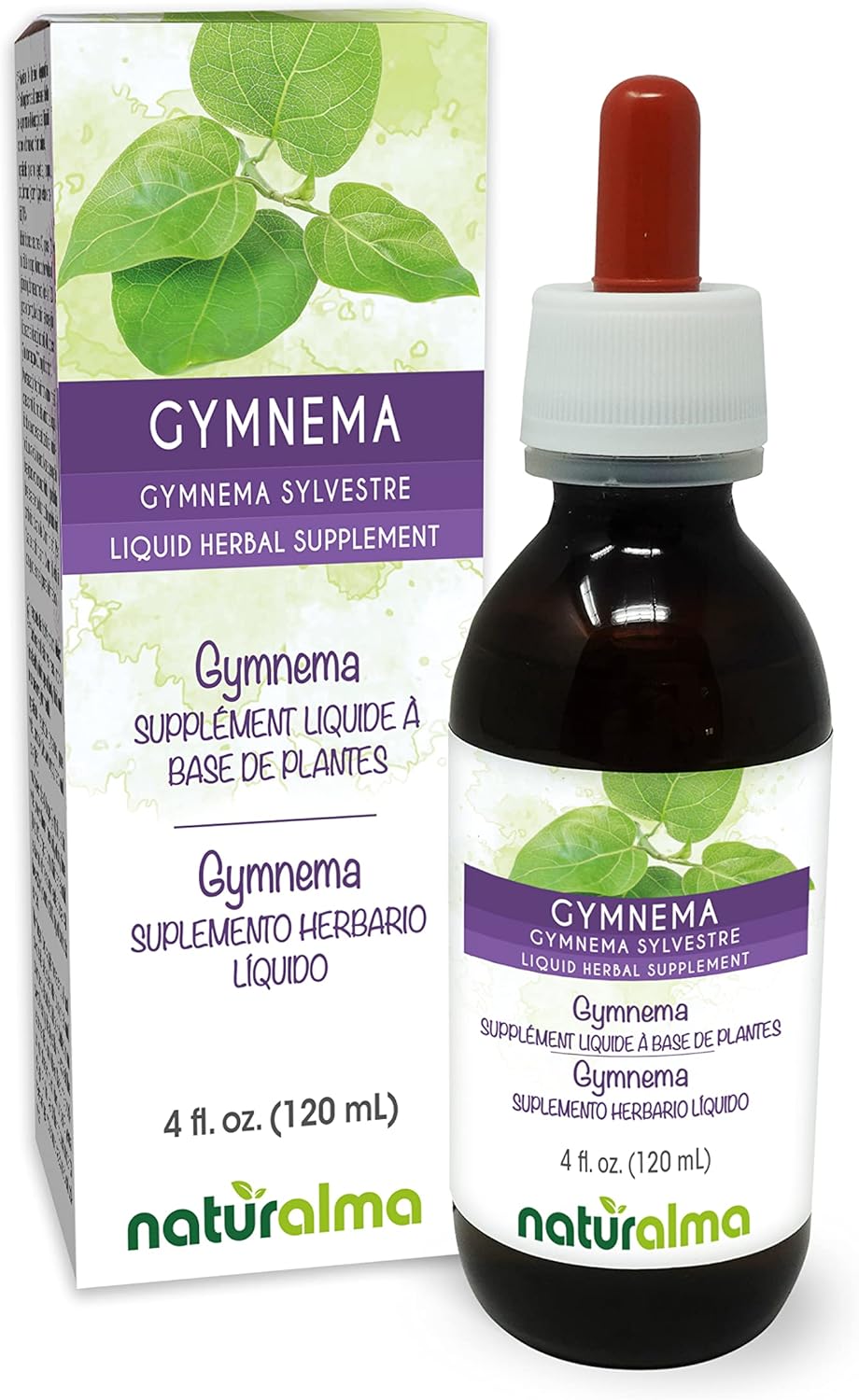 Alcohol-Free Gymnema Leaf Tincture - 4 fl oz Liquid Extract Drops - Herbal Supplement - Vegan Friendly