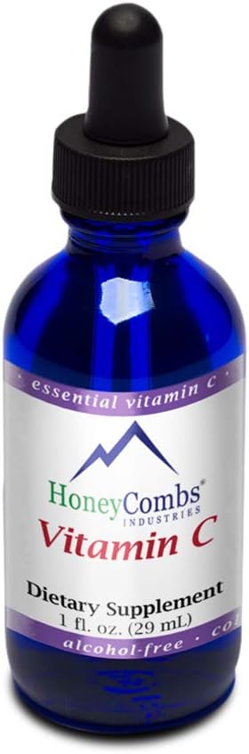 Alcohol-Free Liquid Vitamin C Drops for Skin, Bones & Joint Health - Immune Support Supplement for Kids & Adults - Vegan Non-GMO Extract (1 oz)