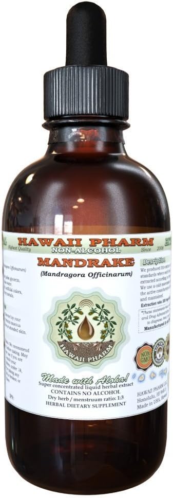 Alcohol-Free Mandrake Liquid Extract Glycerite - 2 oz USA Herbal Supplement