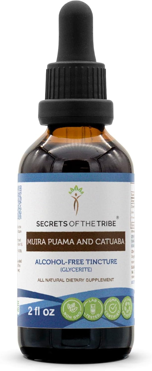 Alcohol-Free Muira Puama and Catuaba Tincture Liquid Extract - 2 fl oz (Ptychopetalum Olacoides and Erythroxylum Catuaba)